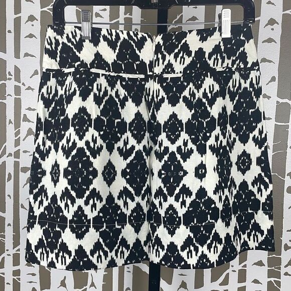 Linen Blend Ikat Print Mini Skirt 00 - Picture 2 of 7